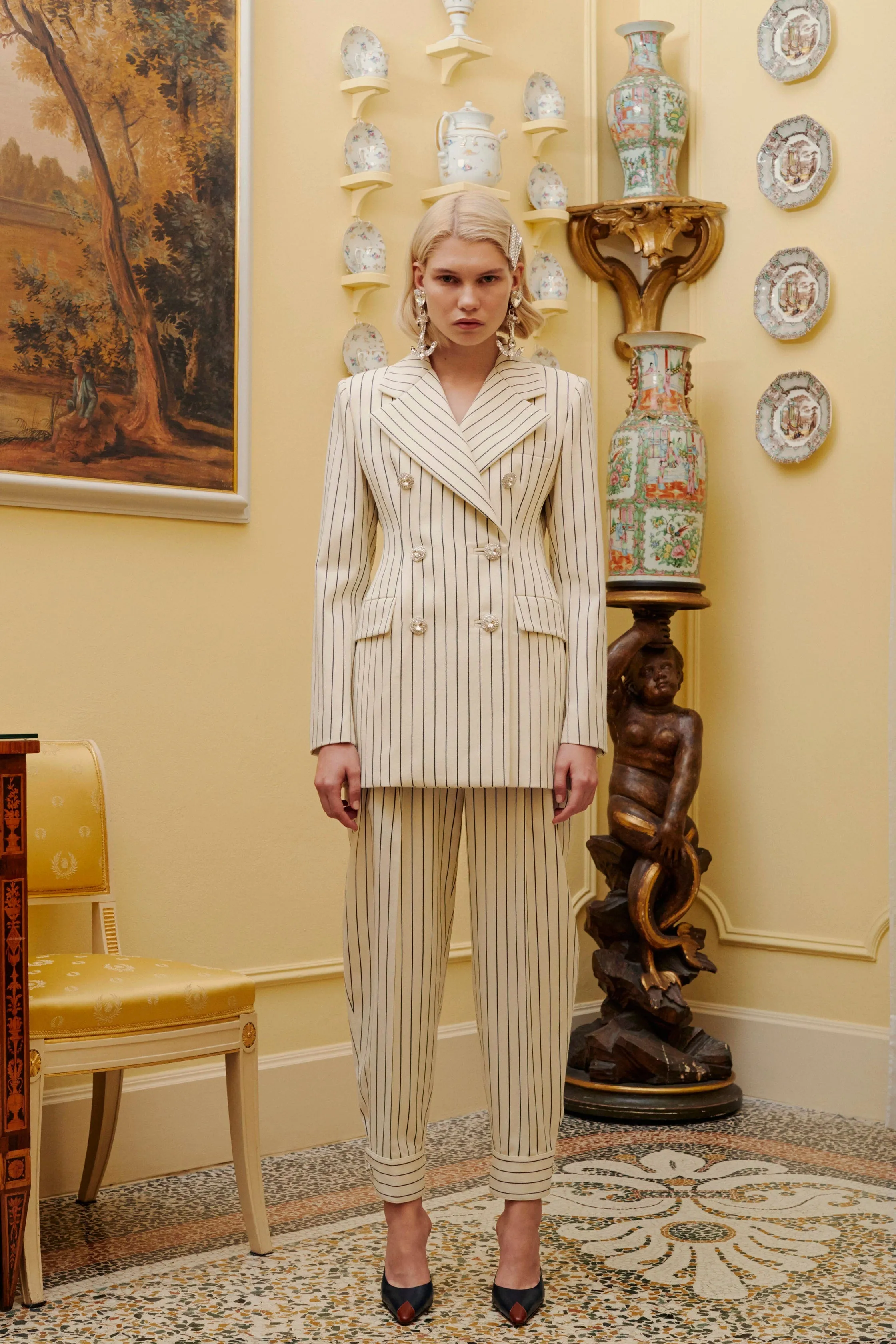 2019 S/S Rope Stripe Jacket & Pant Set