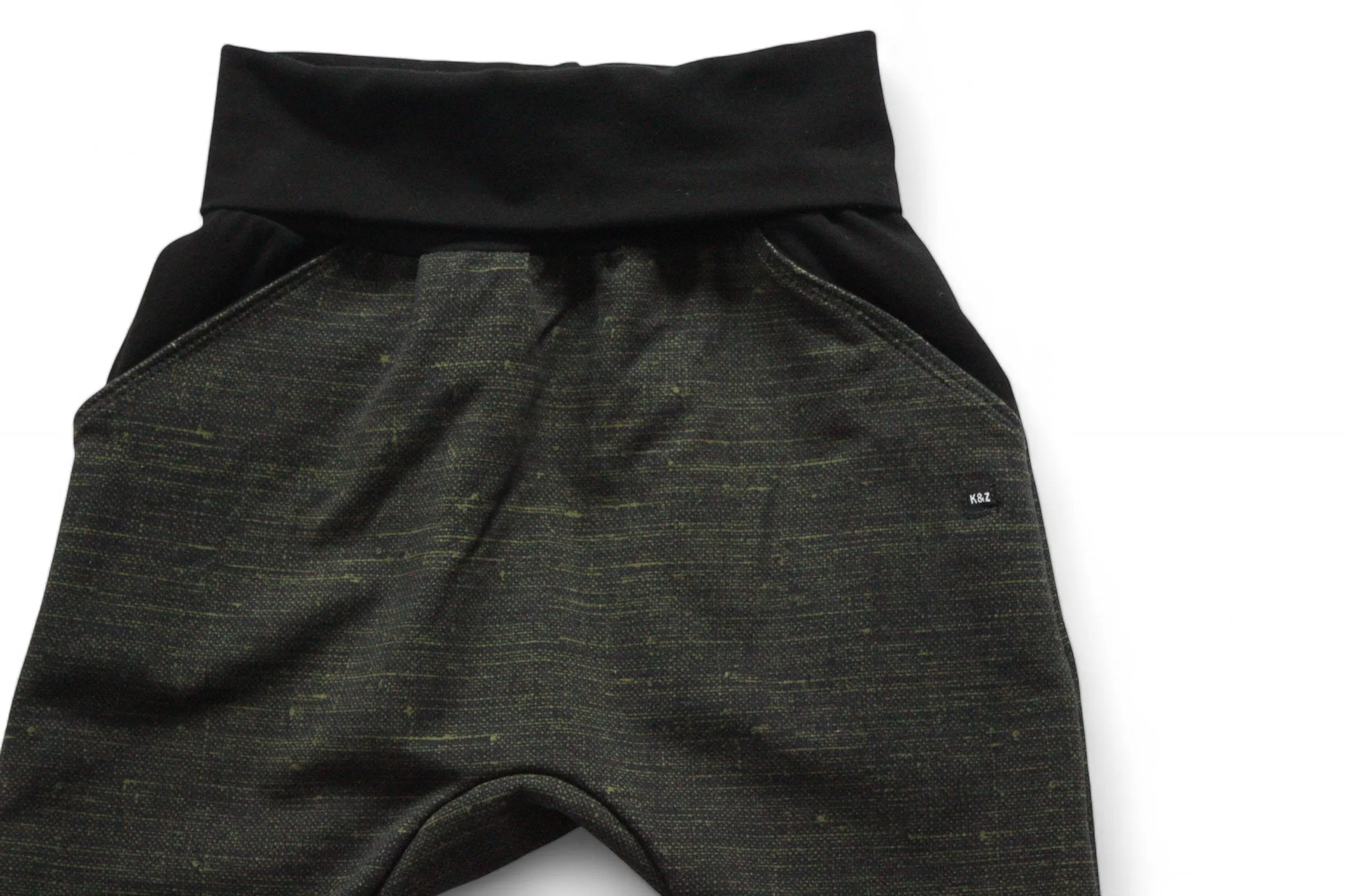 3-6y Olive Green Denim Look Joggers - Grow With Me