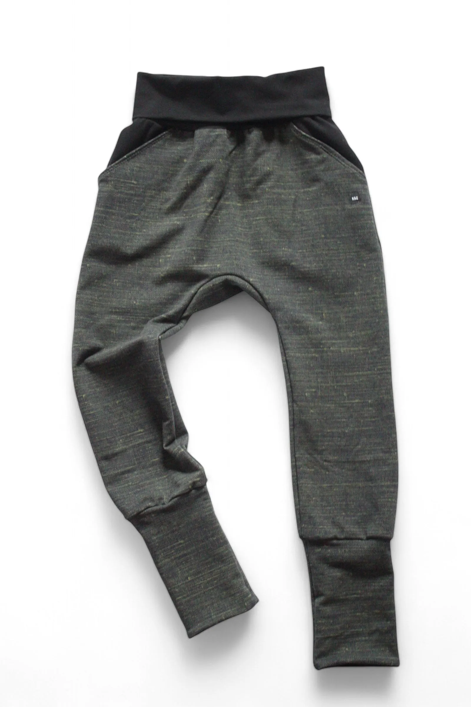 3-6y Olive Green Denim Look Joggers - Grow With Me