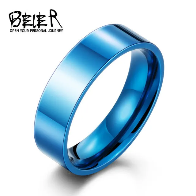 316L Stainless Steel ring Cool Man's High Polished Jewelry Silver Color Fashion Wedding Ring  WR-R006