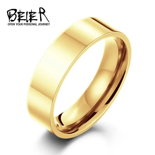 316L Stainless Steel ring Cool Man's High Polished Jewelry Silver Color Fashion Wedding Ring  WR-R006