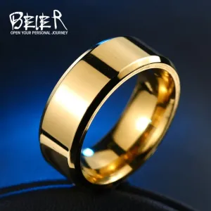 316L Stainless Steel ring Cool Man's High Polished Jewelry Silver Color Fashion Wedding Ring  WR-R006