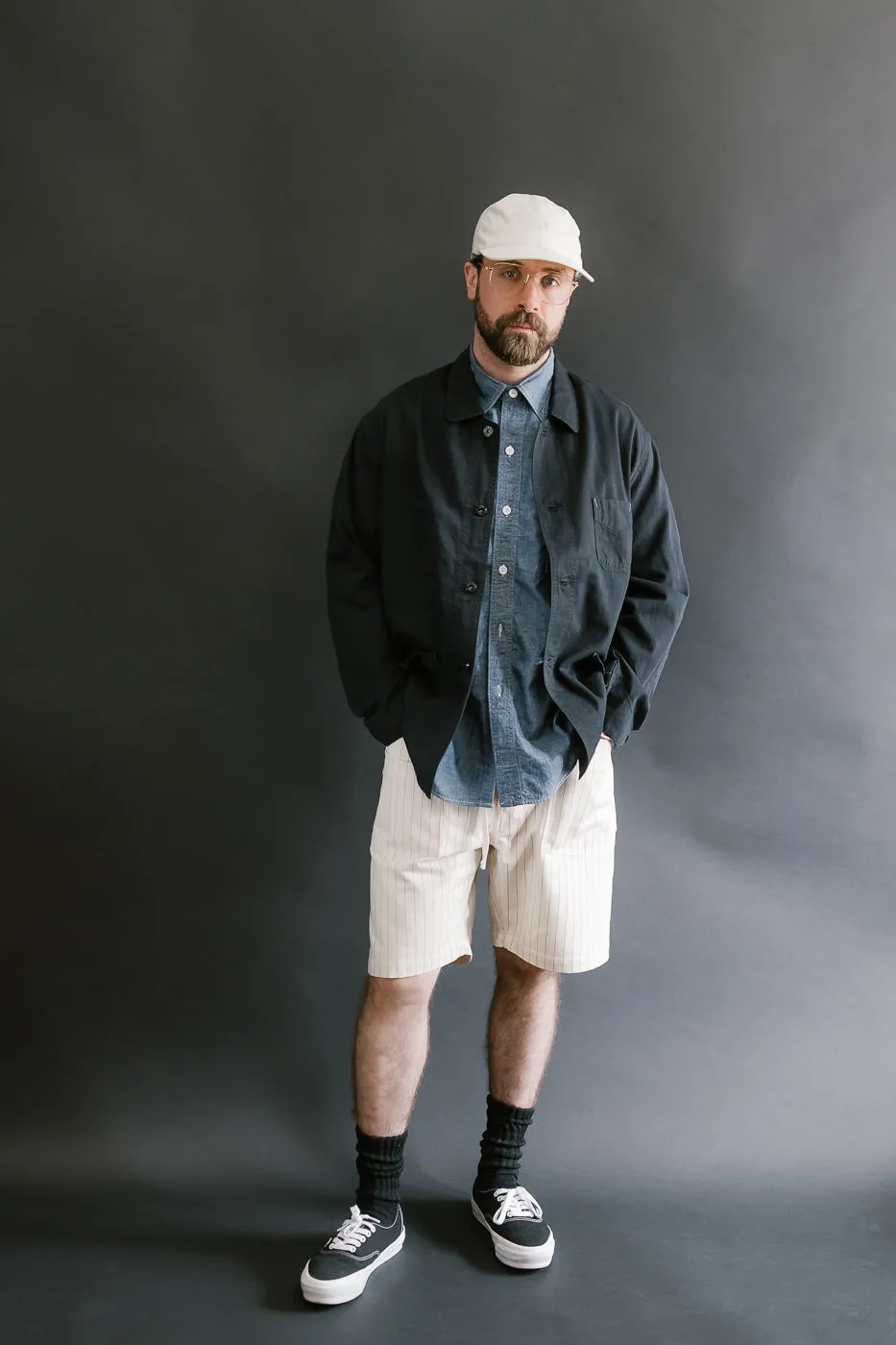 3313S-HBS - E-Z Army-Navy Short 2 HBT Stripe - Natural