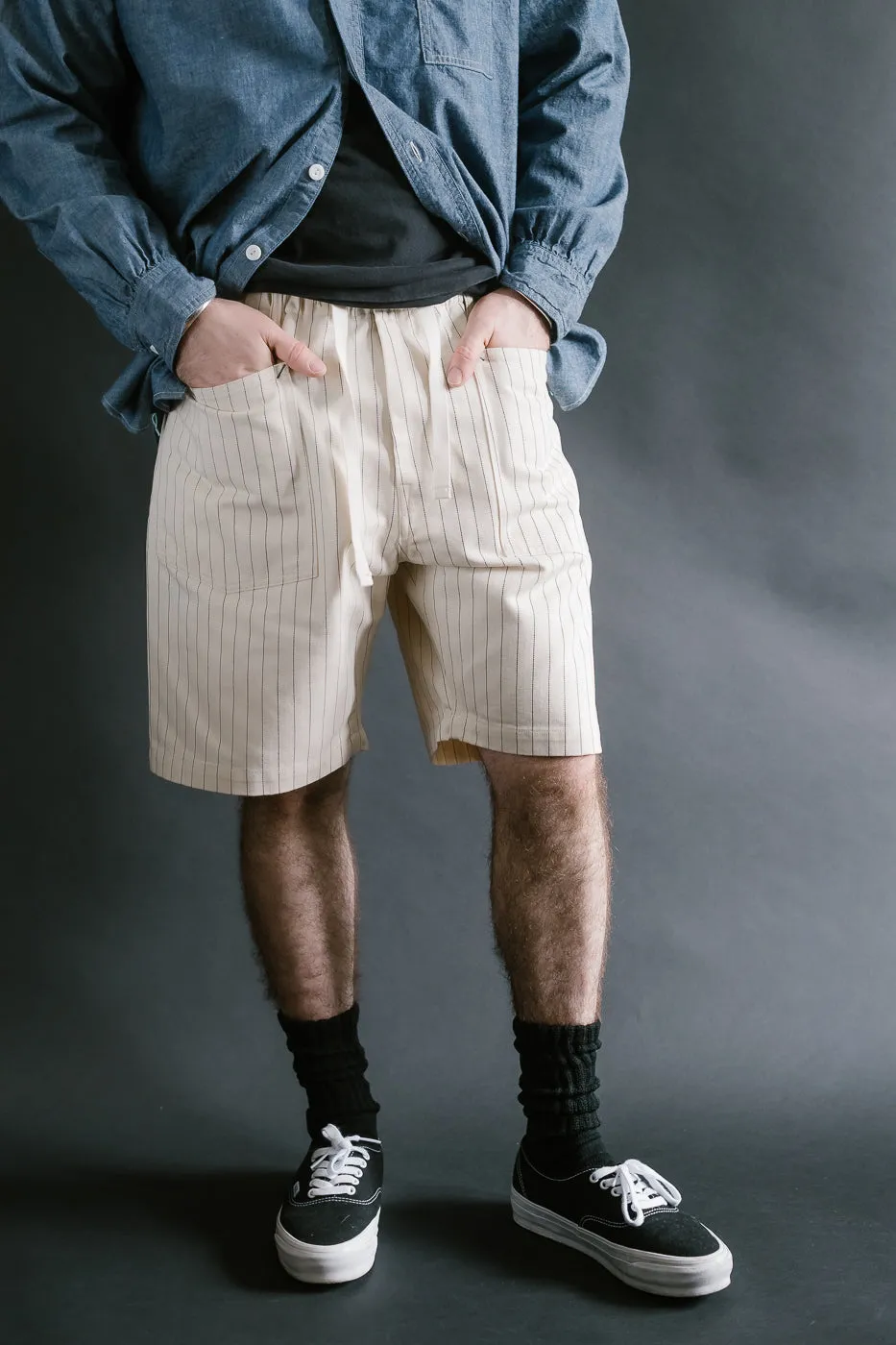 3313S-HBS - E-Z Army-Navy Short 2 HBT Stripe - Natural