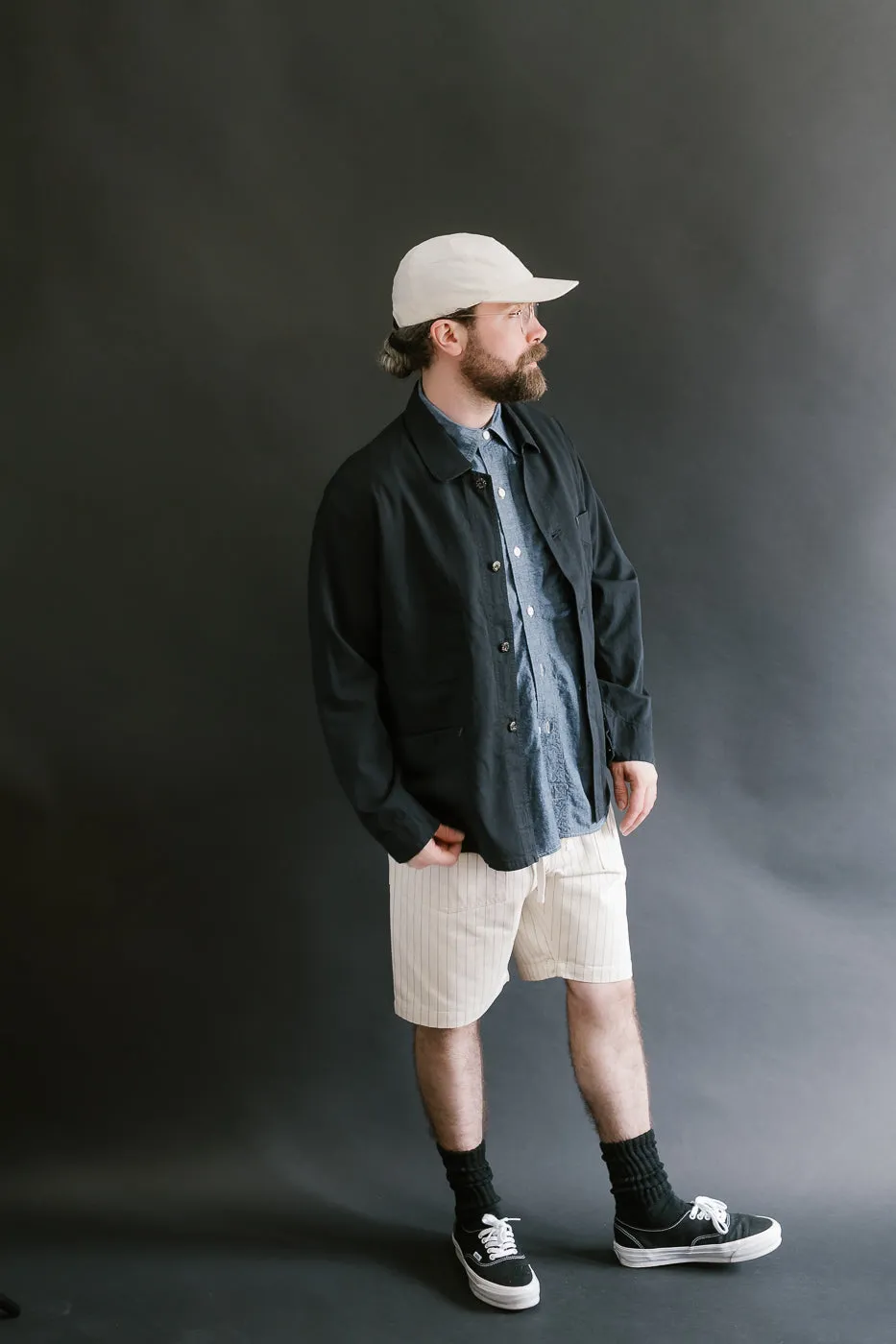 3313S-HBS - E-Z Army-Navy Short 2 HBT Stripe - Natural