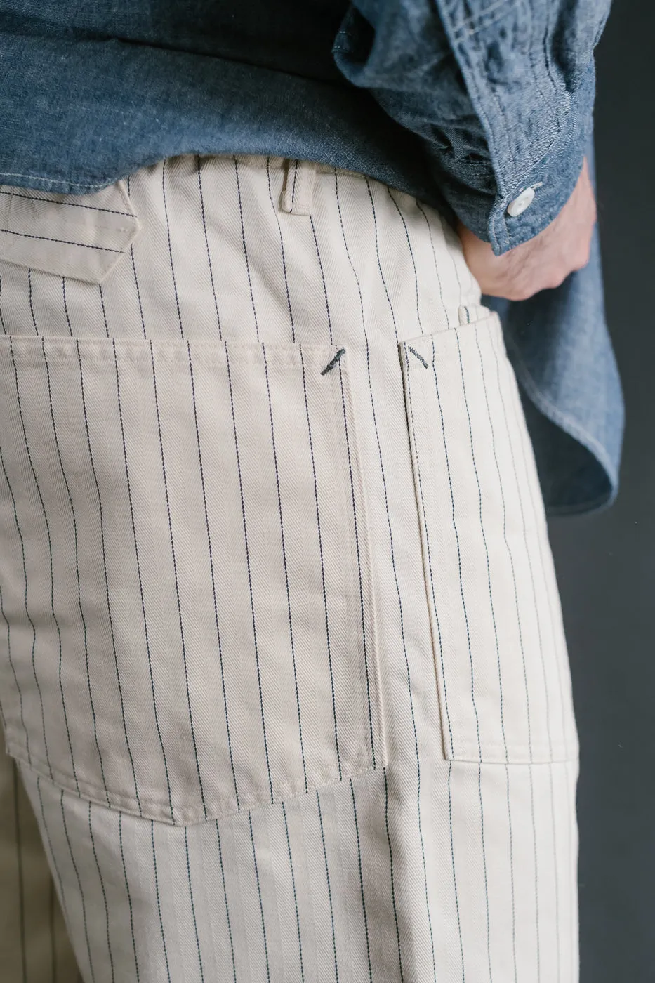 3313S-HBS - E-Z Army-Navy Short 2 HBT Stripe - Natural
