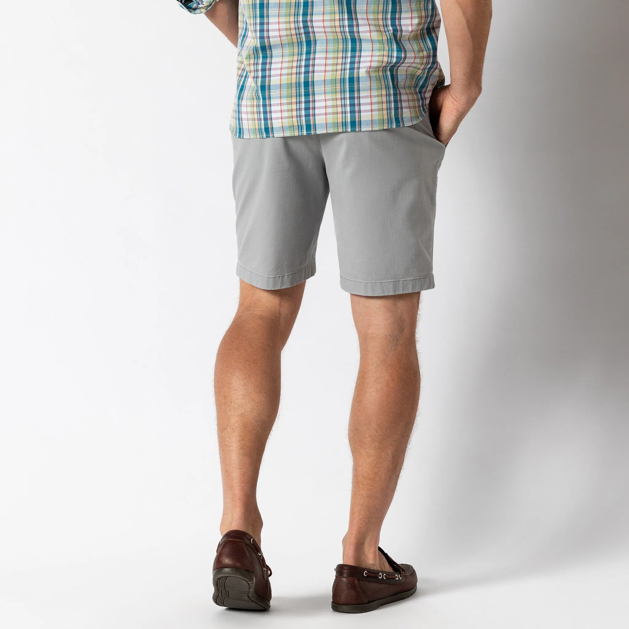 9" Gold School Chino Short - Limestone Grey