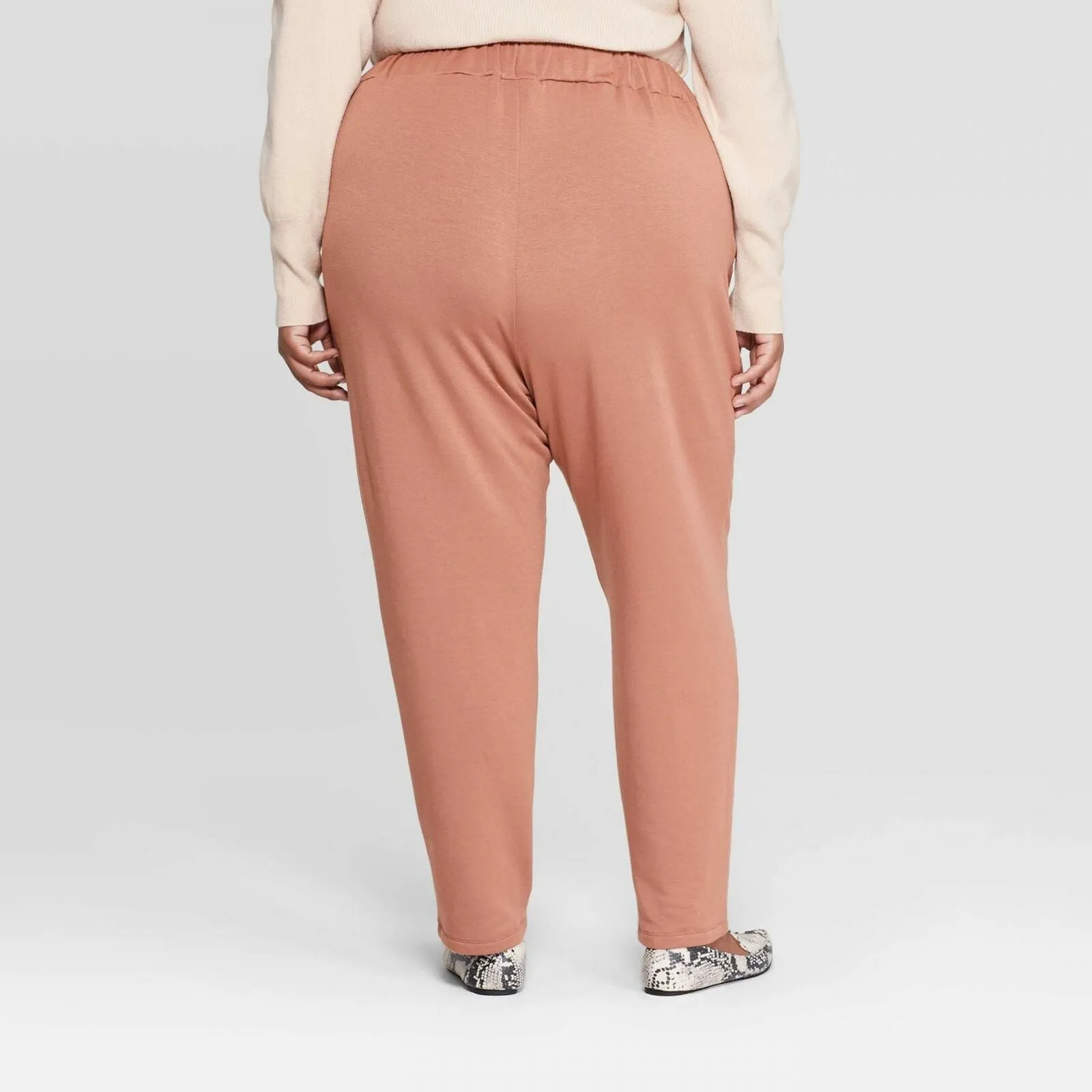 A New Day Women's Plus Size Mid Rise Straight Fit French Terry Pants