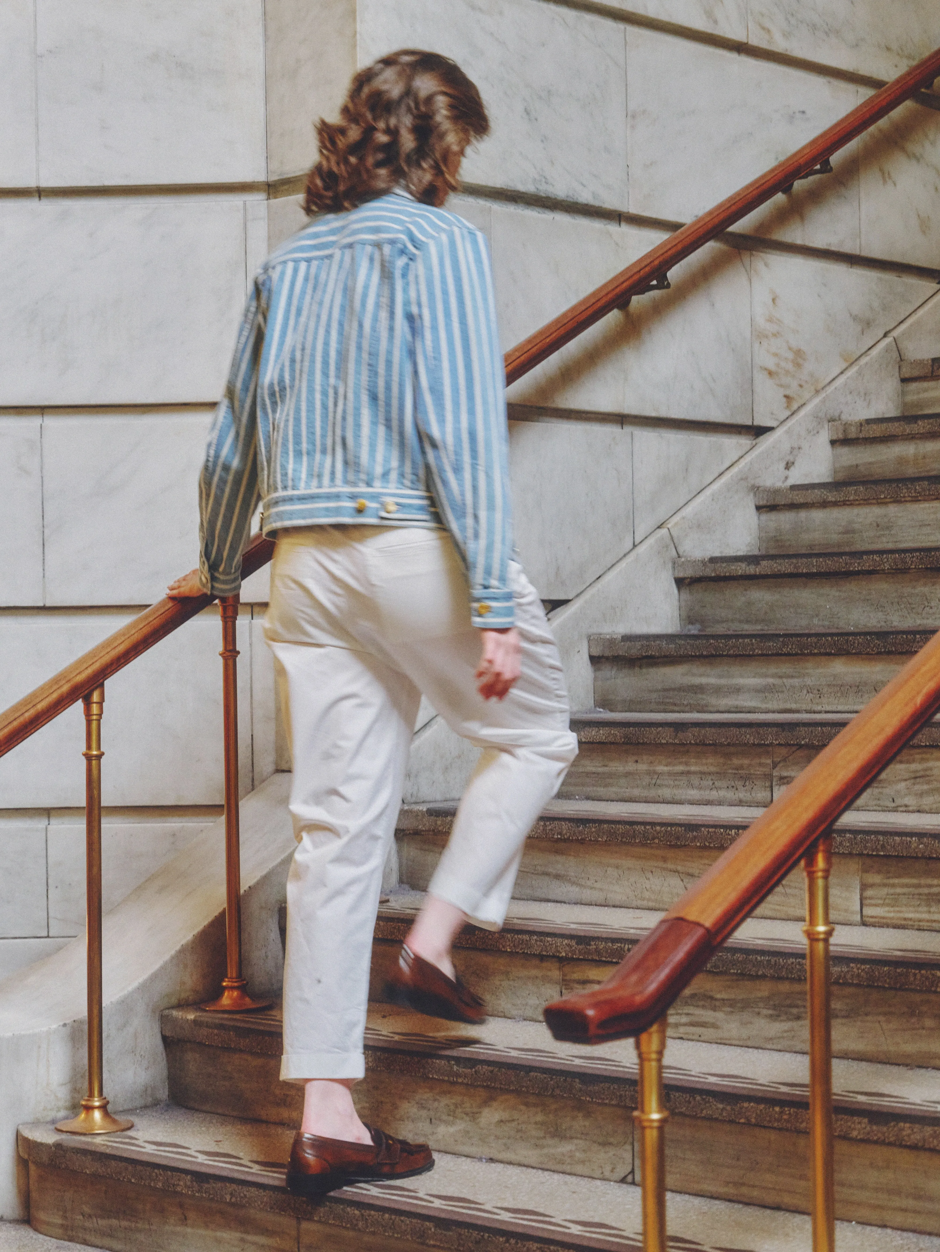 A Symmetrical Cotton Belt Pants