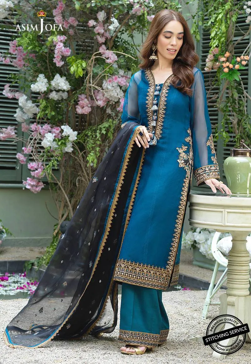 AJFC-48 | Asim Jofa Jashn Collection 2021 | Unstitched Organza Suit