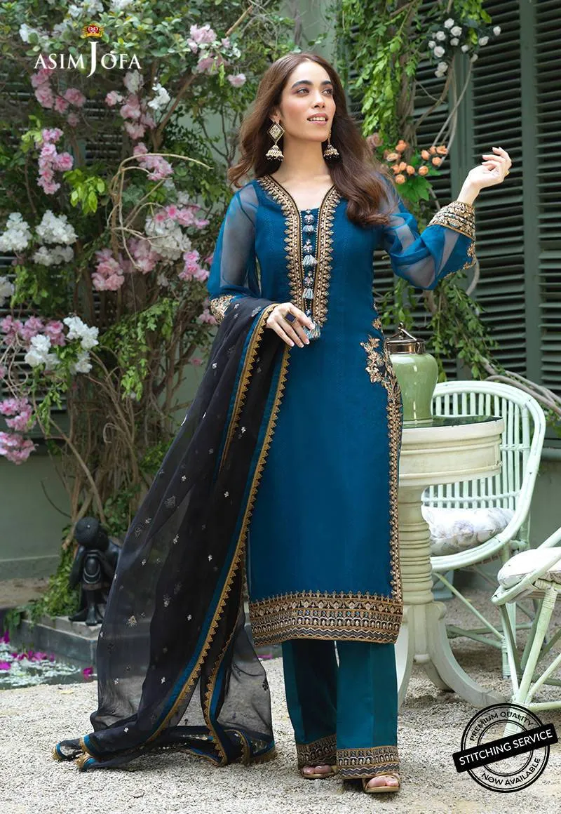 AJFC-48 | Asim Jofa Jashn Collection 2021 | Unstitched Organza Suit