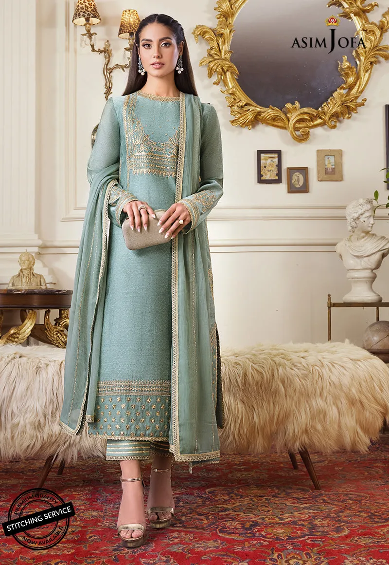 AJIM-21 Asim Jofa The Iqra & Minal Edit Winter Collection 2022 | Unstitched Embroidered Cotton Suits