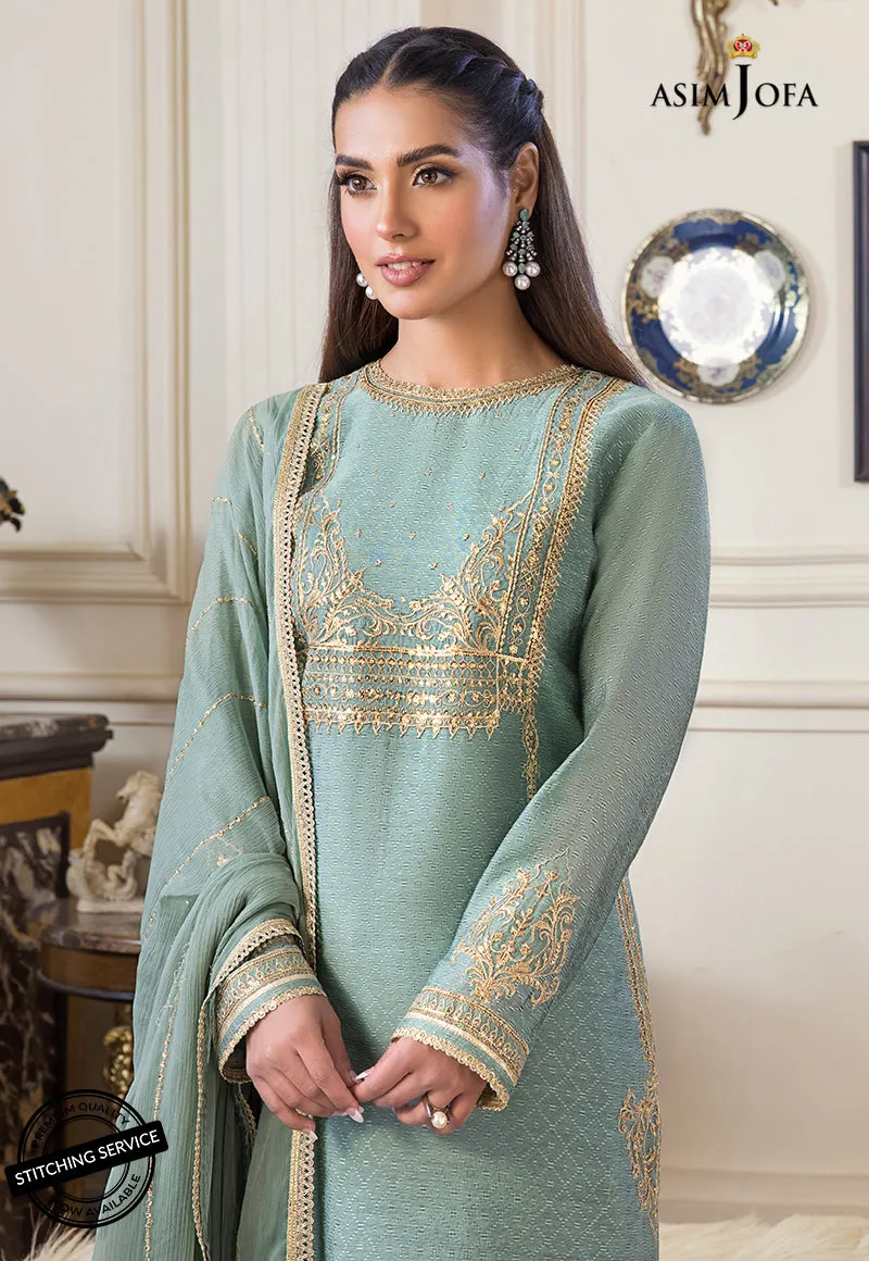 AJIM-21 Asim Jofa The Iqra & Minal Edit Winter Collection 2022 | Unstitched Embroidered Cotton Suits