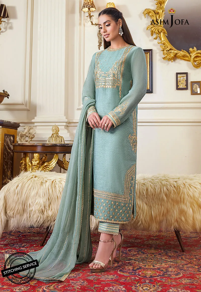 AJIM-21 Asim Jofa The Iqra & Minal Edit Winter Collection 2022 | Unstitched Embroidered Cotton Suits