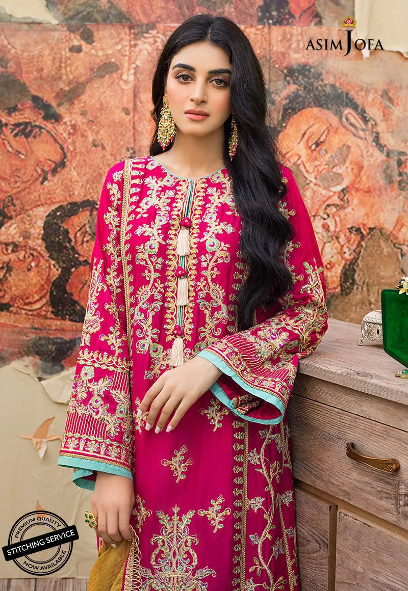 AJLE-05 | Asim Jofa Chiffon Collection 2021 Limited Edition | Unstitched Embroidered Chiffon Suits