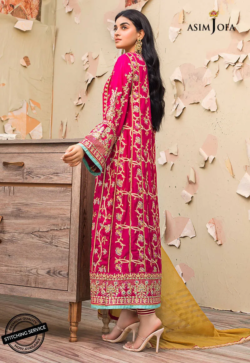 AJLE-05 | Asim Jofa Chiffon Collection 2021 Limited Edition | Unstitched Embroidered Chiffon Suits