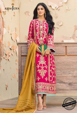 AJLE-05 | Asim Jofa Chiffon Collection 2021 Limited Edition | Unstitched Embroidered Chiffon Suits