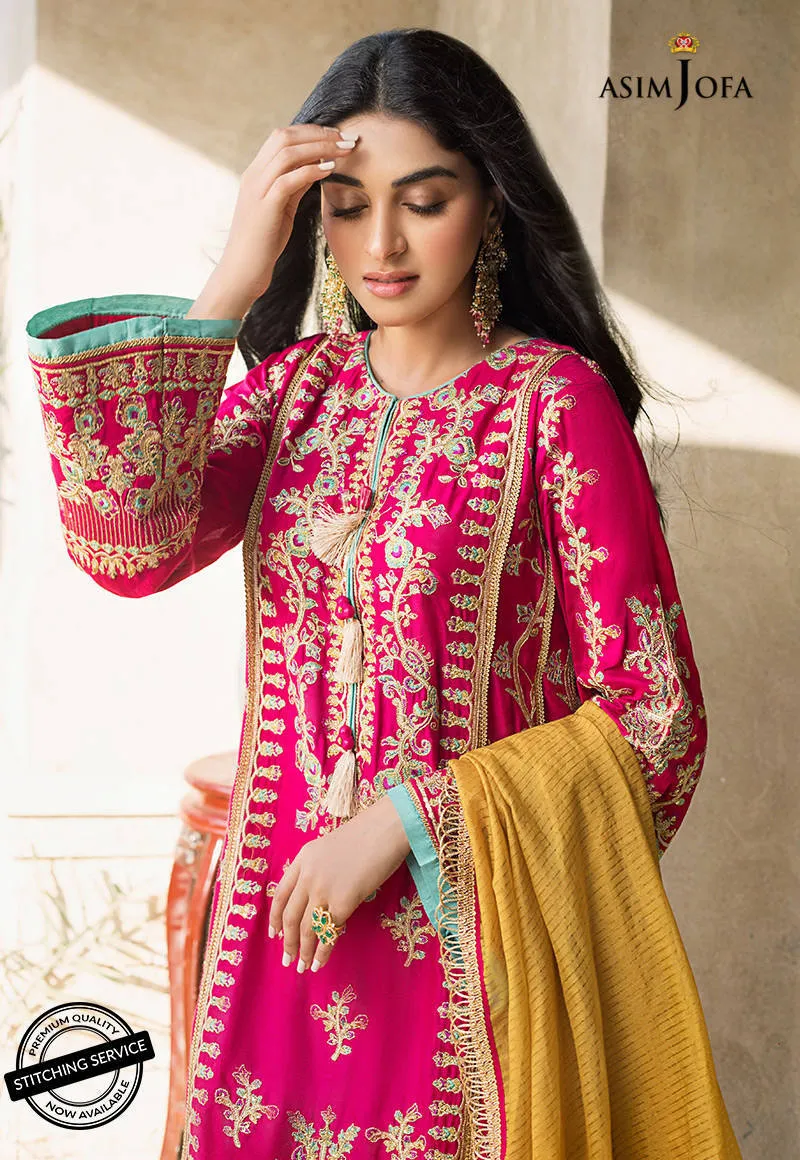 AJLE-05 | Asim Jofa Chiffon Collection 2021 Limited Edition | Unstitched Embroidered Chiffon Suits