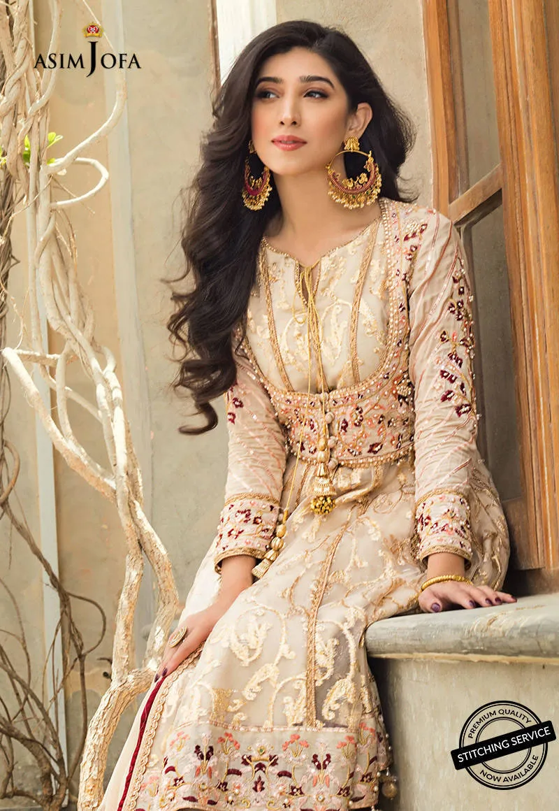 AJLE-10 | Asim Jofa Chiffon Collection 2021 Limited Edition | Unstitched Embroidered Chiffon Suits