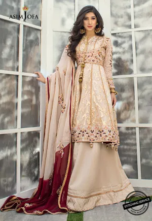 AJLE-10 | Asim Jofa Chiffon Collection 2021 Limited Edition | Unstitched Embroidered Chiffon Suits