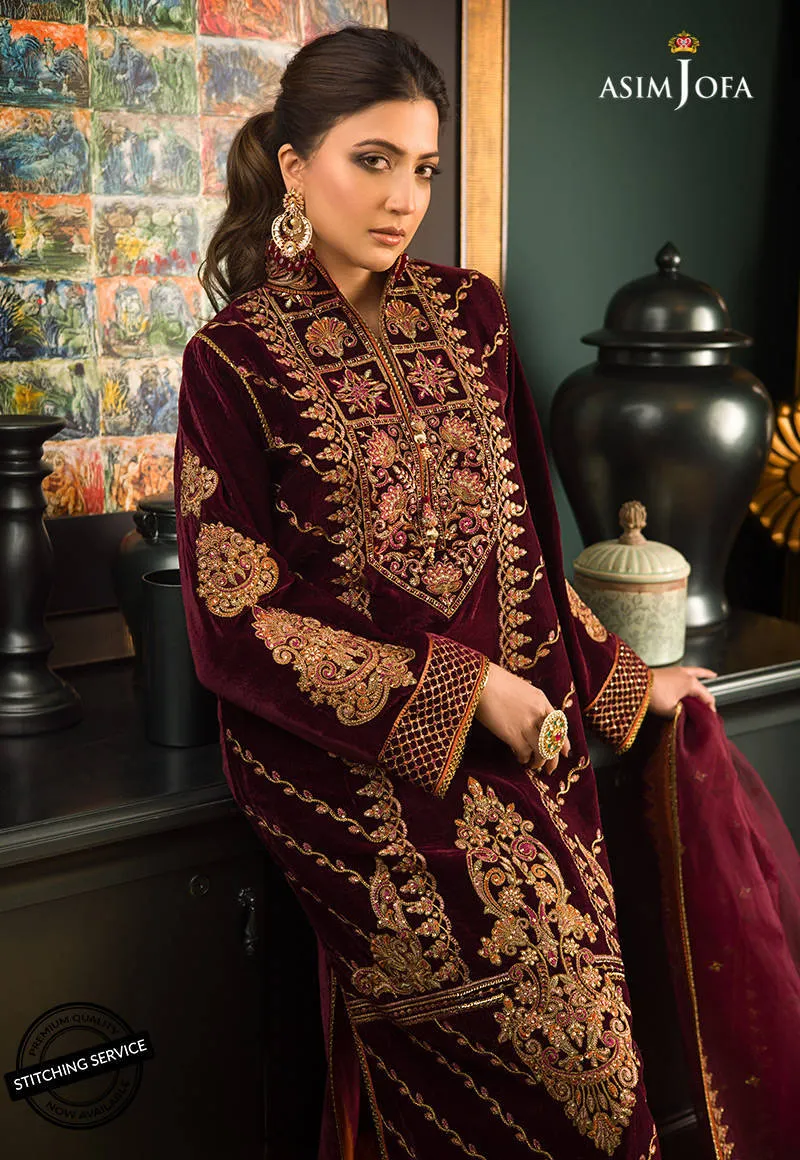 AJMR-04 | Asim Jofa Makhmal Royal Valvet Collection 2021 | Unstitched Valvet Suits