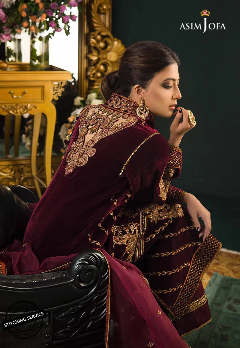 AJMR-04 | Asim Jofa Makhmal Royal Valvet Collection 2021 | Unstitched Valvet Suits