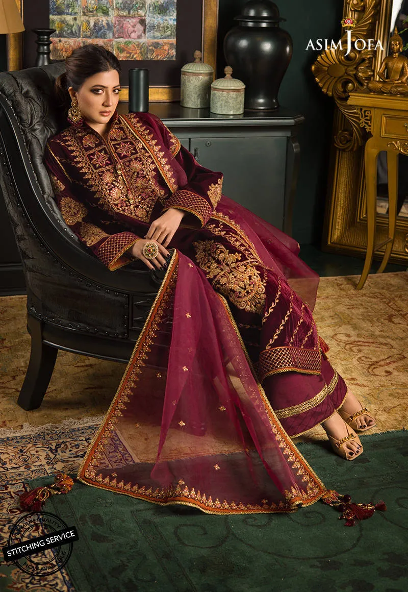 AJMR-04 | Asim Jofa Makhmal Royal Valvet Collection 2021 | Unstitched Valvet Suits