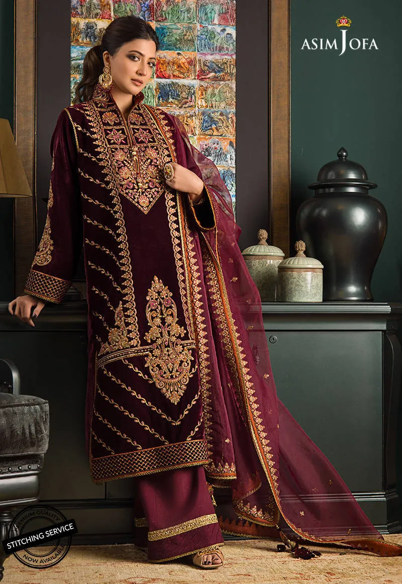 AJMR-04 | Asim Jofa Makhmal Royal Valvet Collection 2021 | Unstitched Valvet Suits