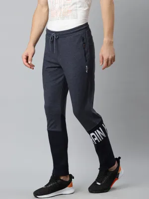 Alcis Men Navy Blue Slim Fit Solid Track Pants