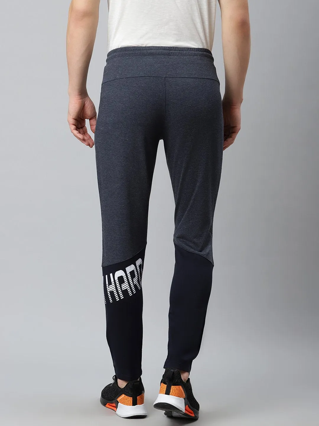 Alcis Men Navy Blue Slim Fit Solid Track Pants