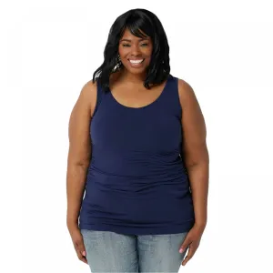 All Worthy Women's Hunter McGrady Scoop-Neck Long Tank Top With Ruching
