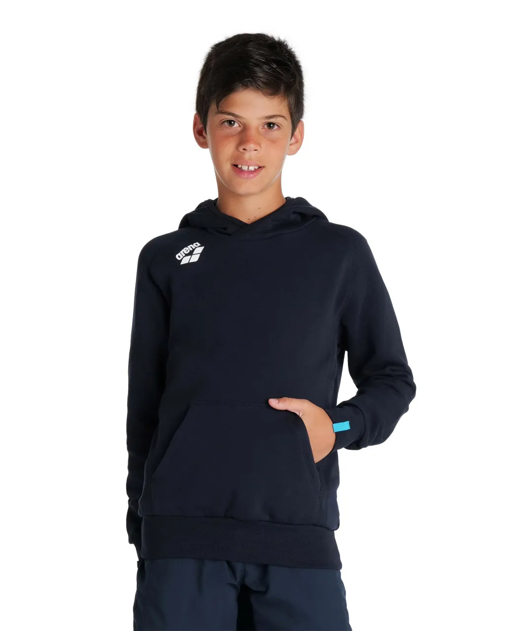 Arena Team Junior Hooded Panel Sweatshirt - Navy