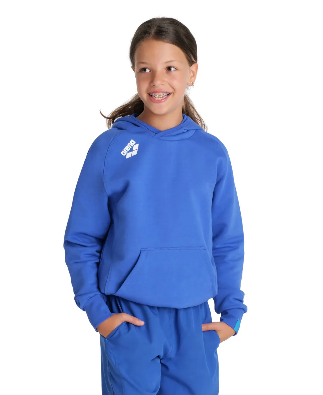 Arena Team Junior Hooded Panel Sweatshirt - Royal