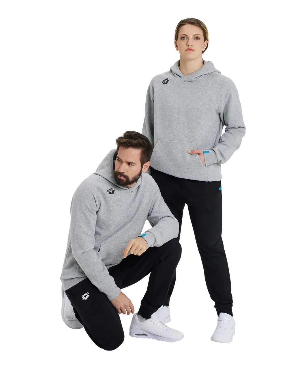 Arena Team Unisex Hooded Panel Sweatshirt -  Medium Grey Heather