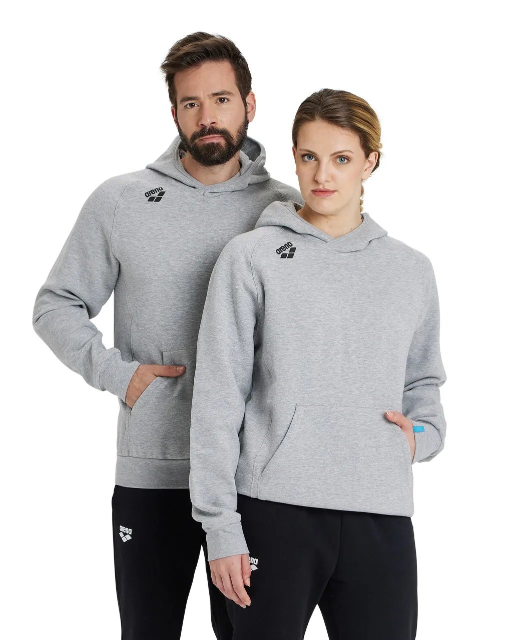 Arena Team Unisex Hooded Panel Sweatshirt -  Medium Grey Heather