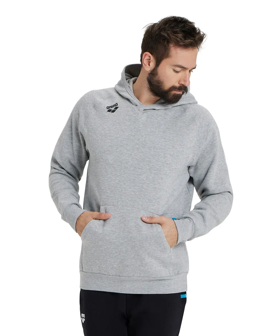 Arena Team Unisex Hooded Panel Sweatshirt -  Medium Grey Heather