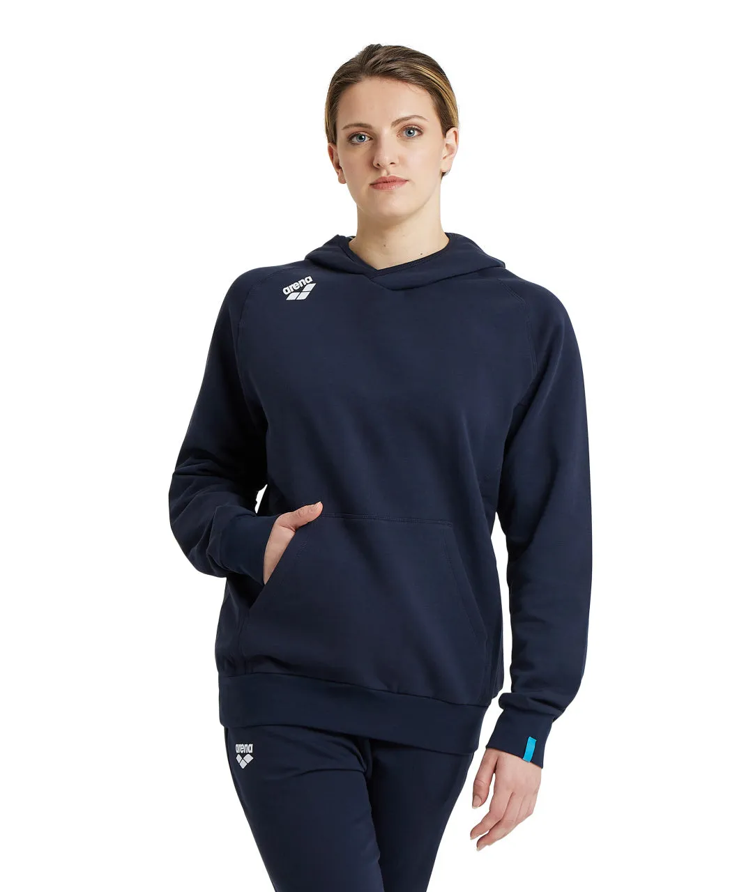 Arena Team Unisex Hooded Panel Sweatshirt - Navy