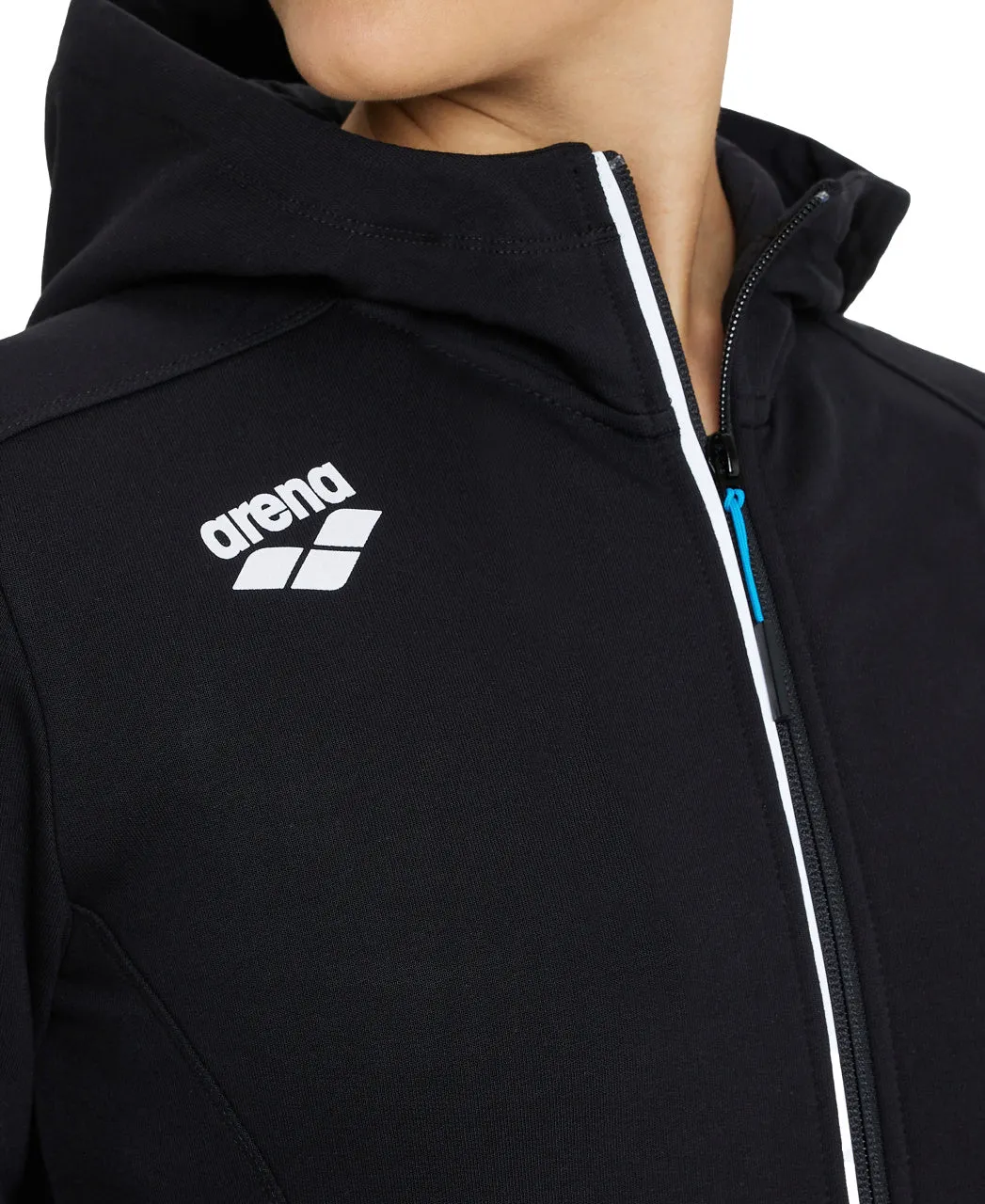 Arena Team Women's Hooded Panel Jacket - Black