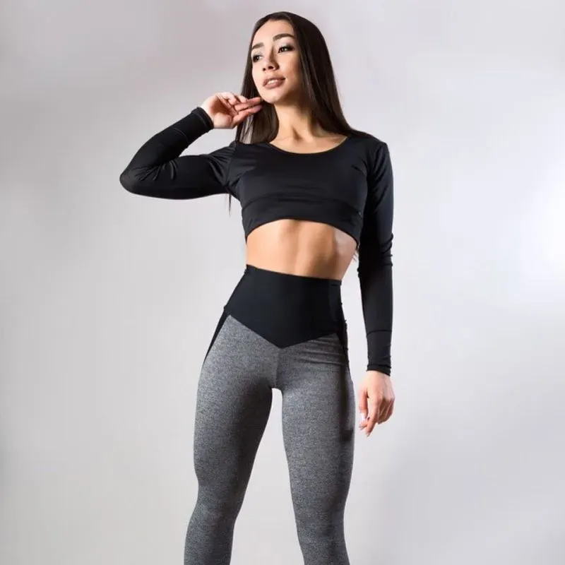 Ariana High-Waist Contrast Panel Sculpt Leggings