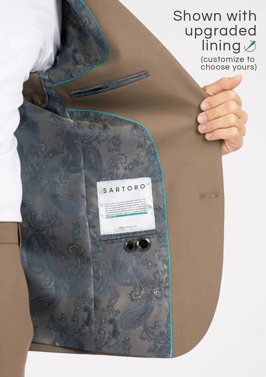 Astor Light Brown Stretch Suit