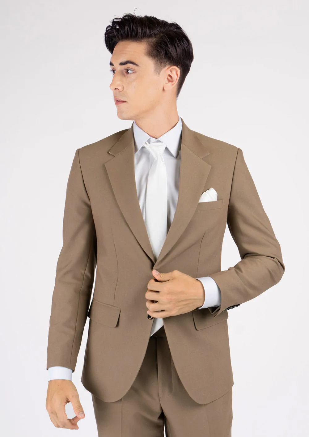 Astor Light Brown Stretch Suit