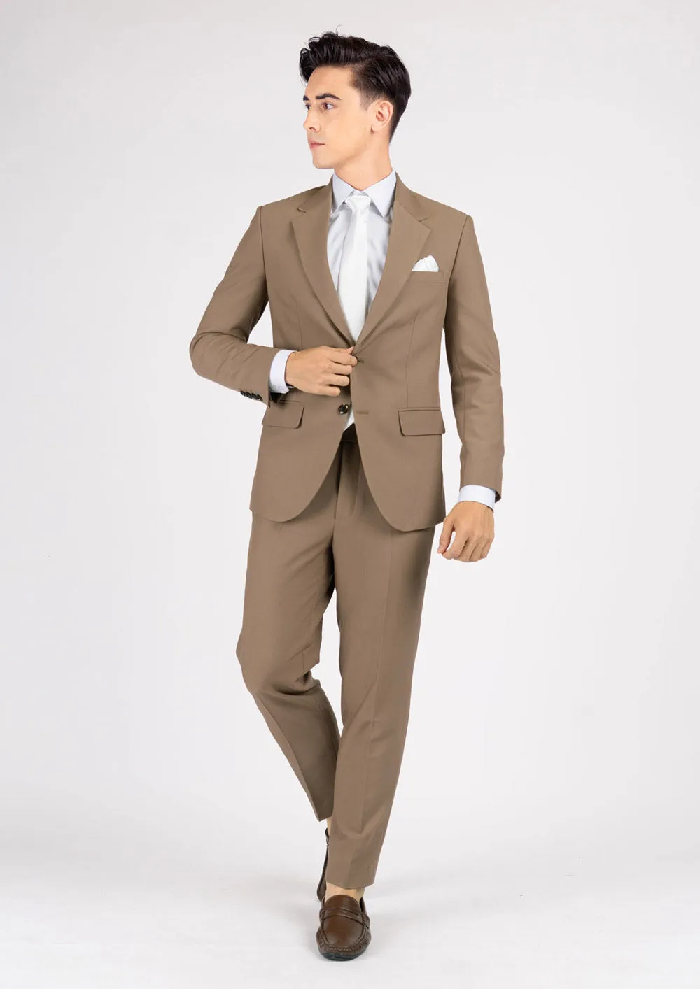 Astor Light Brown Stretch Suit
