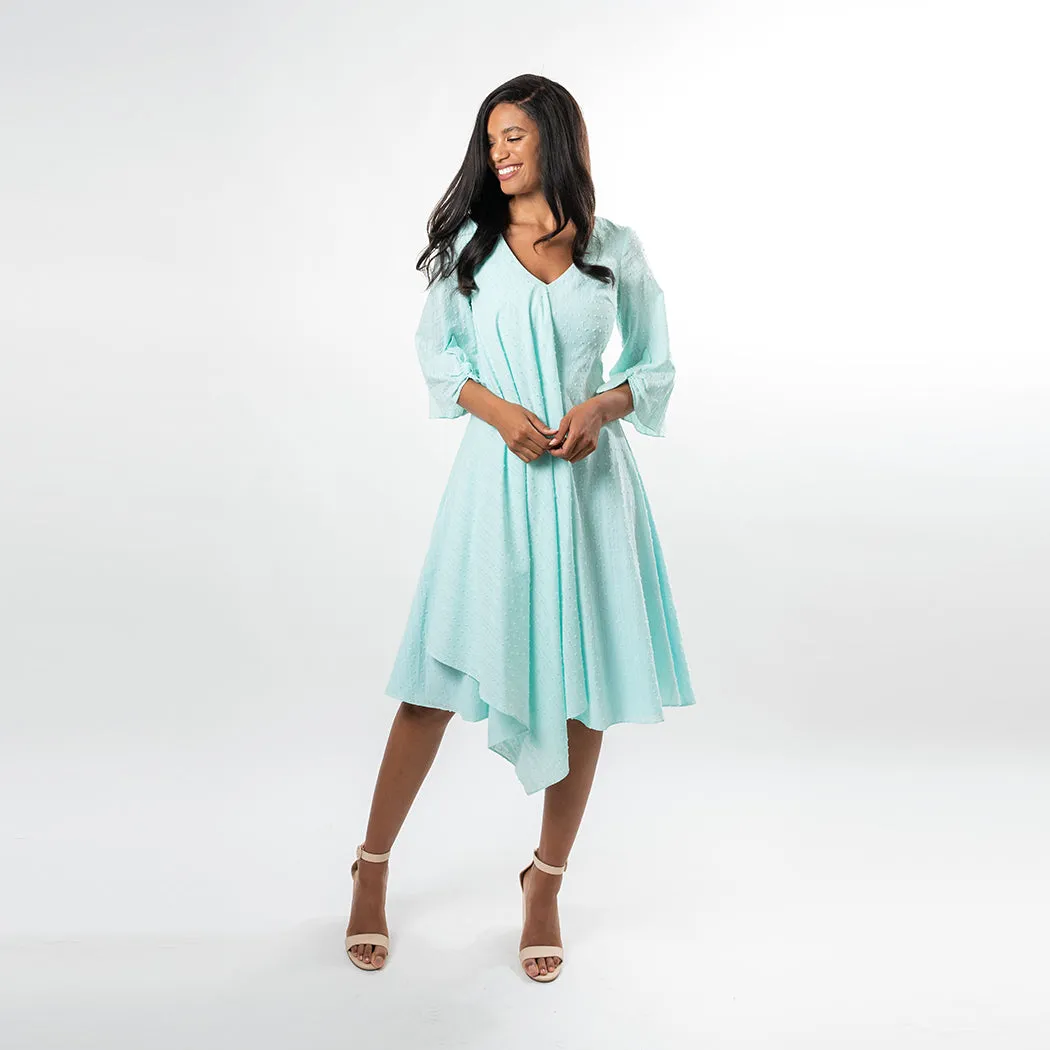 Asymmetric Flared Overlay A-line Dress