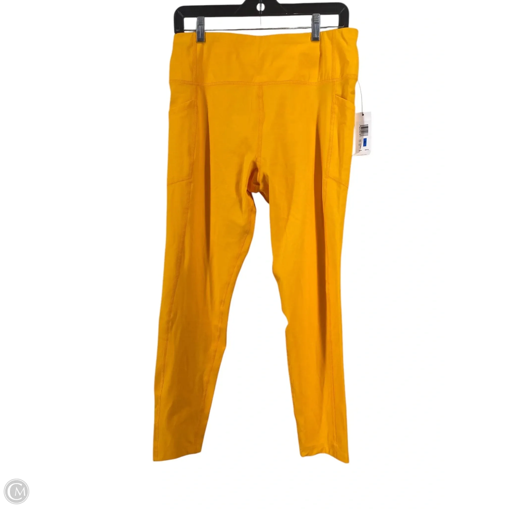 Athletic Pants 2pc By Calvin Klein In Yellow, Size: Xl