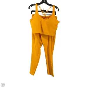 Athletic Pants 2pc By Calvin Klein In Yellow, Size: Xl