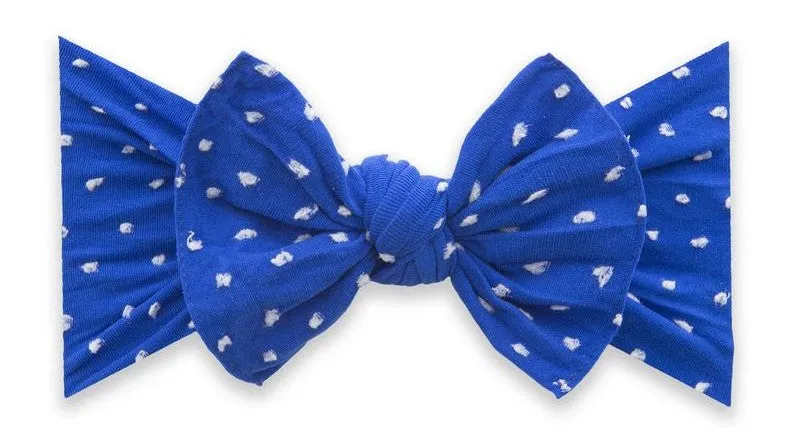 Baby Bling Royal Shabby Dot Patterned Knot Headband