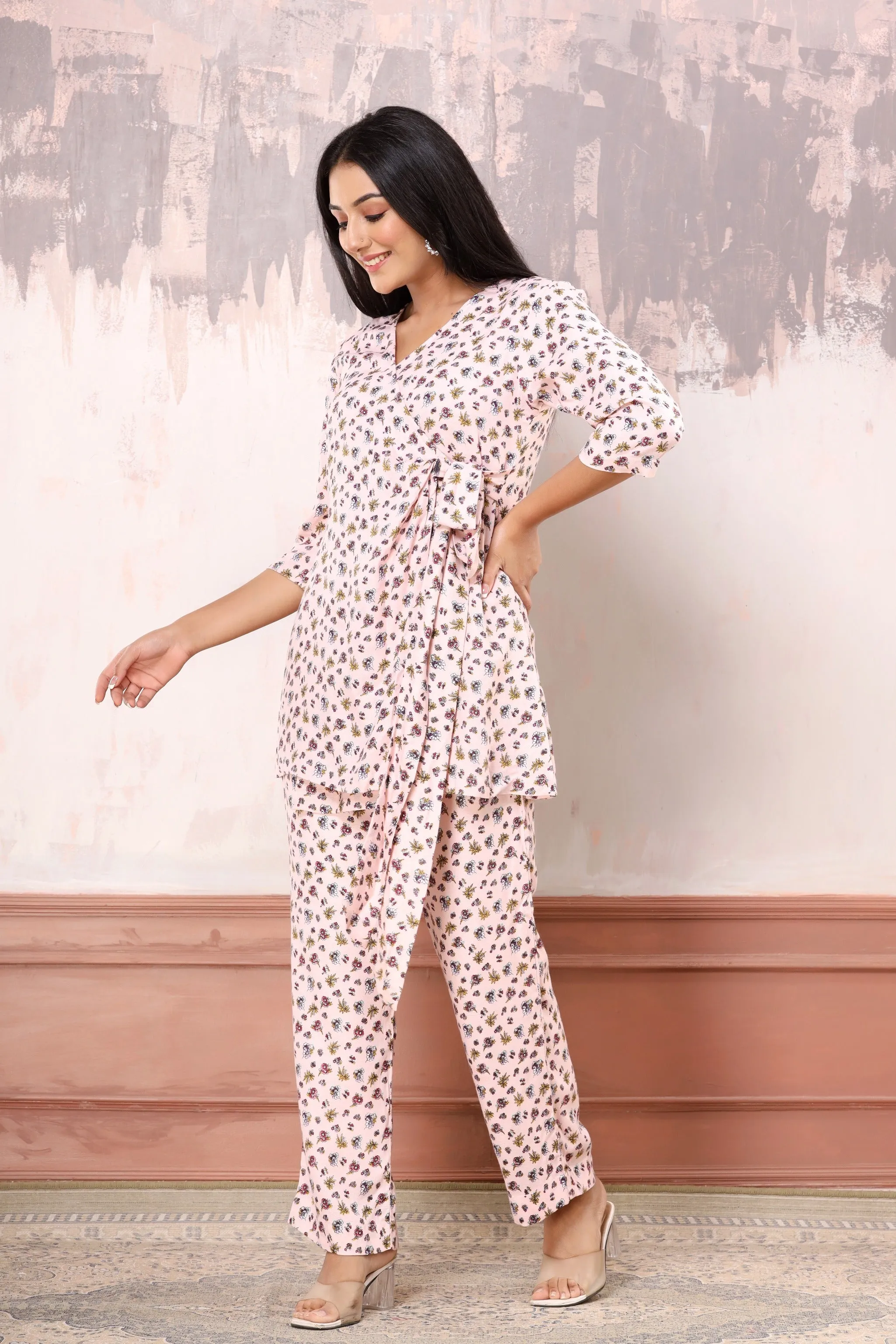 Baby pink floral co-ord set