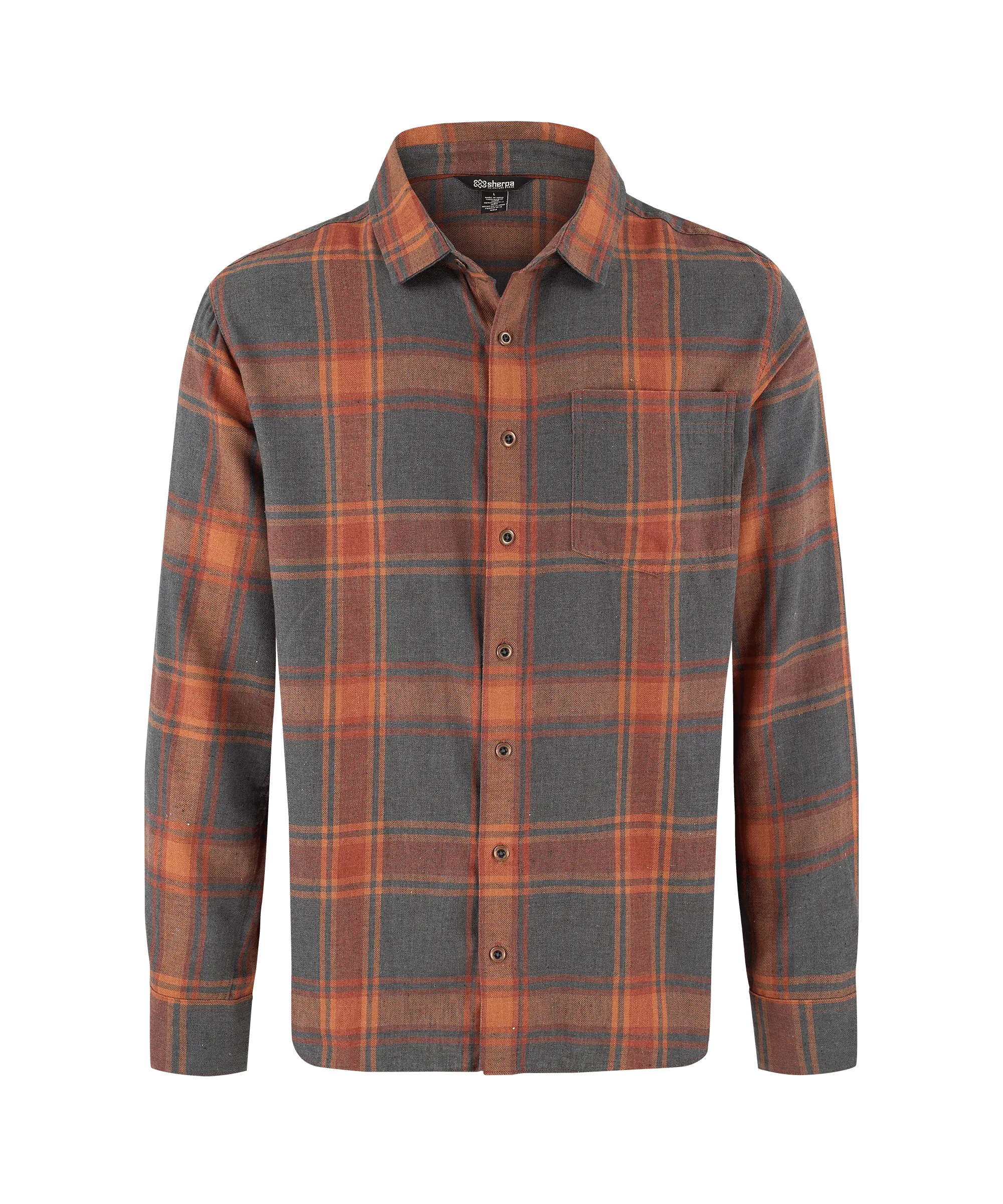 Batsa Long Sleeve Shirt - Clay Red Plaid