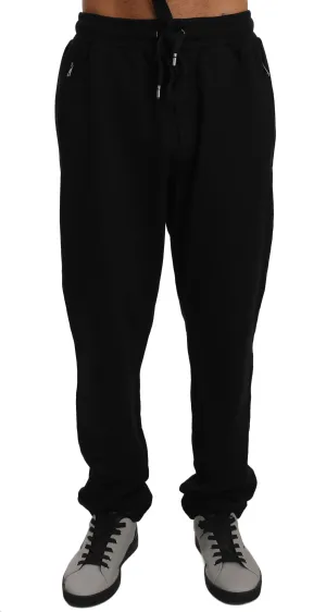 Black Cotton #DGLovesLondon Sweatpants Pants