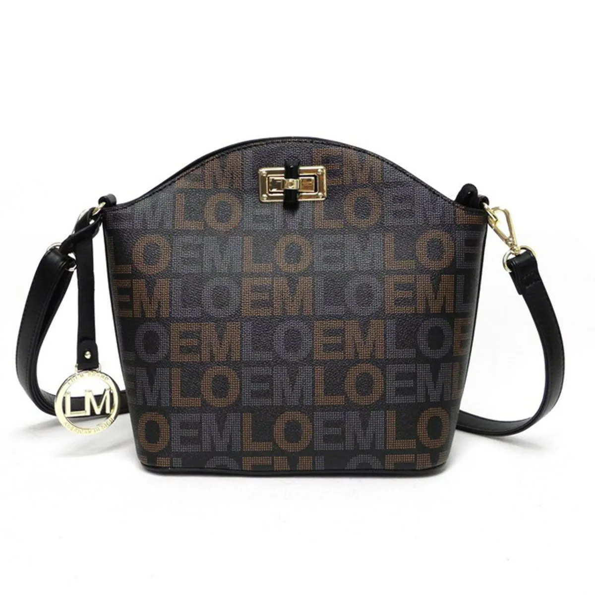 black Loem signature cross-body messenger Shoulder Bag designer inspired